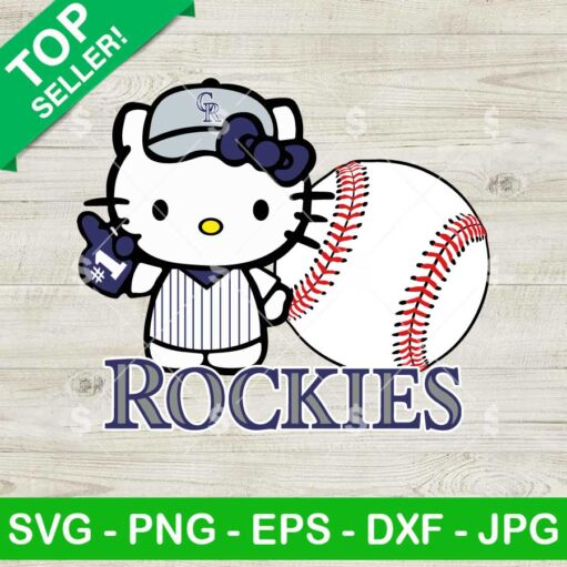 Hello Kitty Colorado Rockies SVG