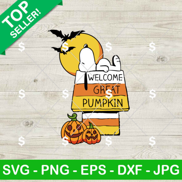 Great Pumpkin Snoopy Halloween SVG, Welcome Great Pumpkin SVG, Peanuts Halloween SVG