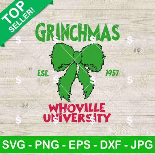 Grinchmas Whoville University SVG