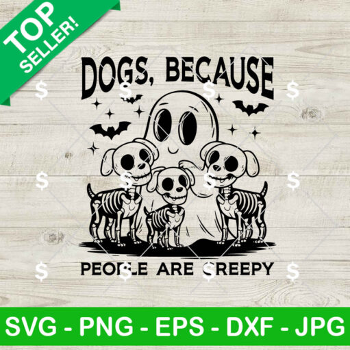 Halloween Ghost Dogs Because People Are Creepy SVG