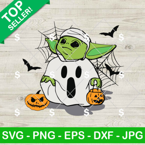 Halloween Ghost Yoda SVG