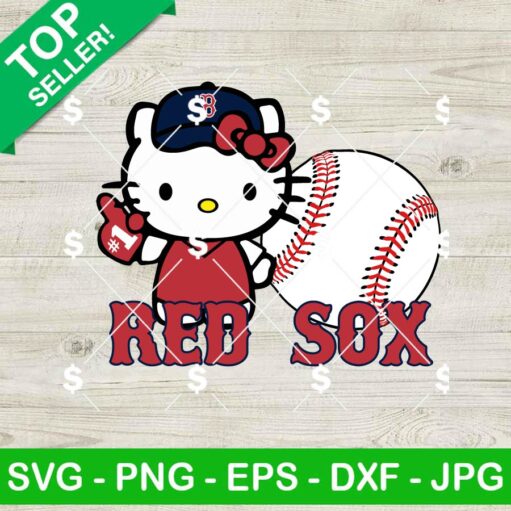 Hello Kitty Boston Red Sox SVG