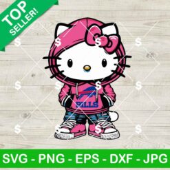 Hello Kitty Buffalo Bills Football Hoodie SVG, Hello Kitty NFL Team SVG, Hello Kitty With Hoodie SVG