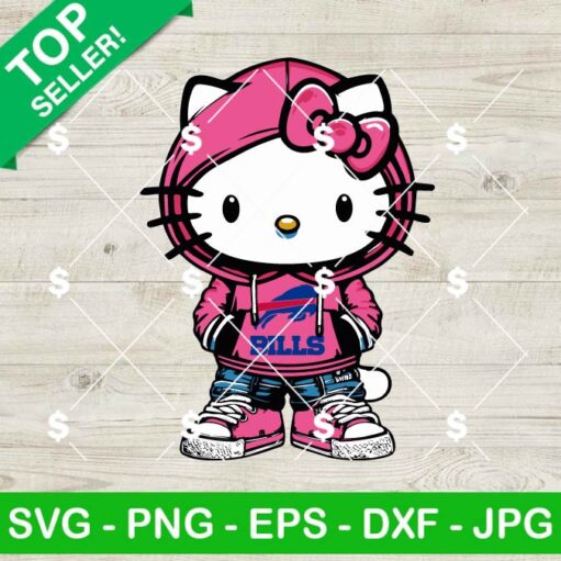 Hello Kitty Buffalo Bills Football Hoodie SVG