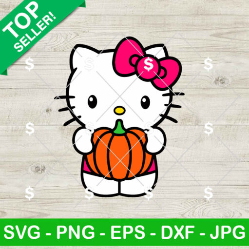 Hello Kitty Halloween Pumpkin SVG