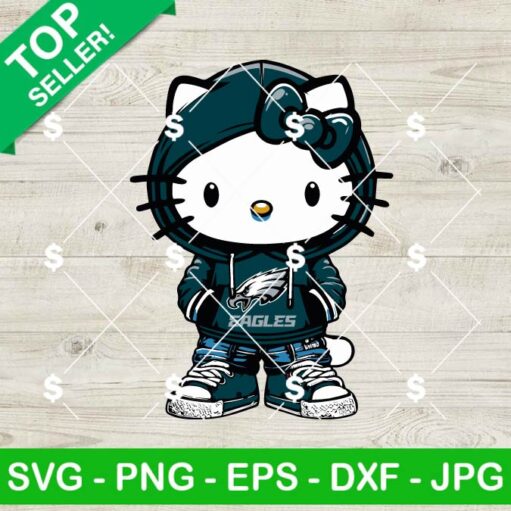 Hello Kitty Philadelphia Eagles Hoodie SVG