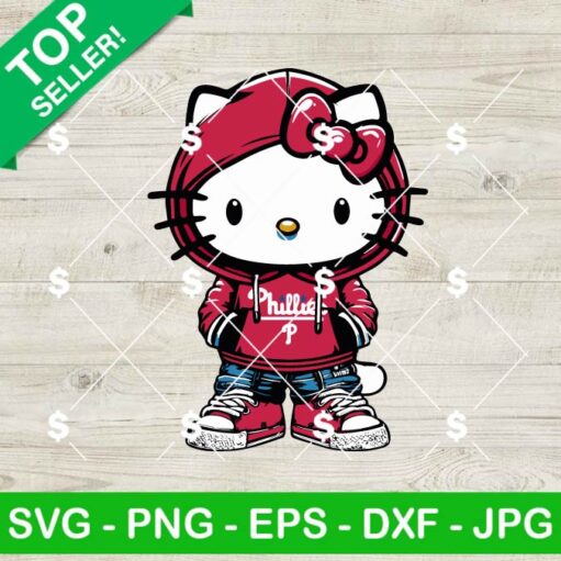 Hello Kitty Philadelphia Phillies Hoodie SVG