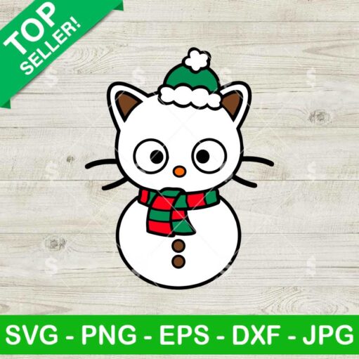 Cute Kitty Friends Chococat Snowman SVG