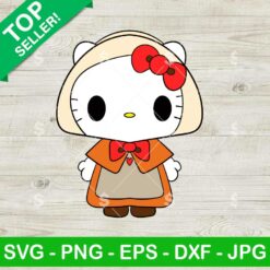 Hello Kitty Thanksgiving Pilgrim SVG, Hello Kitty Thanksgiving SVG, Happy Thanksgiving SVG
