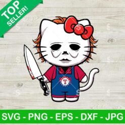 Hello Kitty Michael Myers Texas Rangers SVG