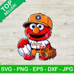 Sesame Street Houston Astros Baseball SVG, Sesame Street Baseball MLB SVG, Elmo Baseball Team SVG