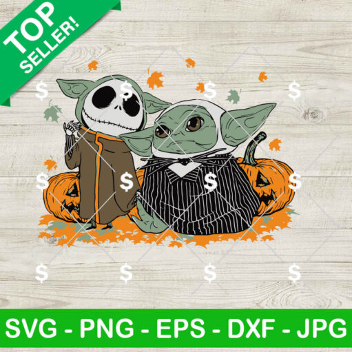 Jack Skellington and Baby Yoda Halloween SVG