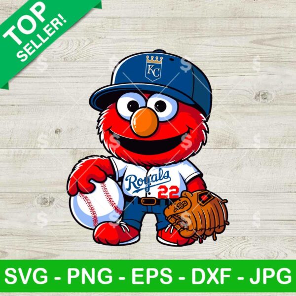 Sesame Street Kansas City Royals Baseball SVG