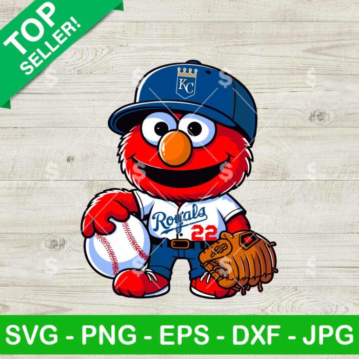 Sesame Street Kansas City Royals Baseball SVG