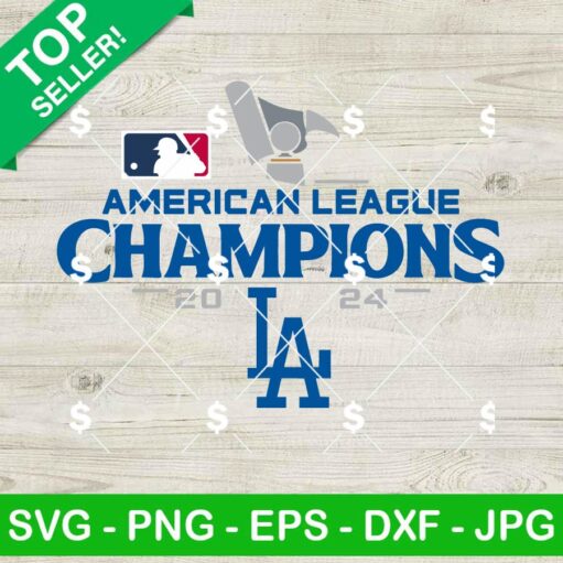 LA Dodgers World Series 2024 SVG, American League Champion MLB SVG, LA