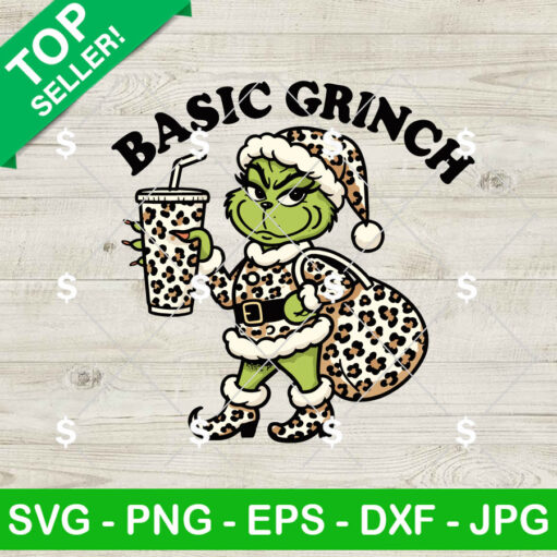 Leopard Basic Grinch SVG