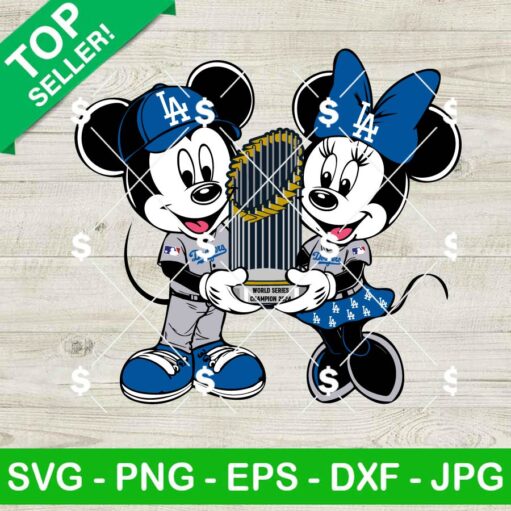 Mickey Minnie Los Angeles Dodgers World Series Champions SVG