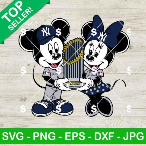 Mickey Minnie New York Yankees World Series Champions SVG