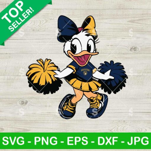 Milwaukee Brewers Disney Duck Cheerleader SVG