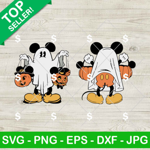 Mickey Mouse Ghost Halloween SVG