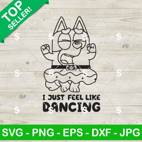 Muffin I Just Feeling Like Dancing SVG, Muffin Dancing SVG, Bluey Halloween SVG PNG