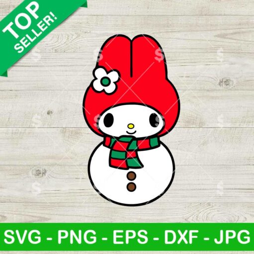 My Melody Christmas Snowman SVG