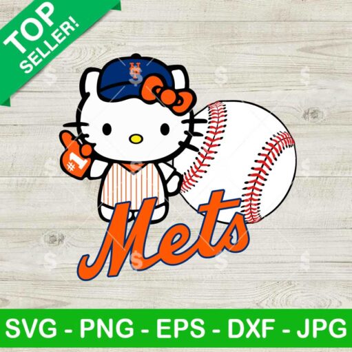 Hello Kitty New York Mets SVG