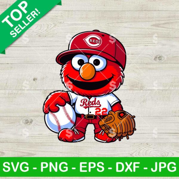 Cincinnati Reds Elmo Sesame Street SVG