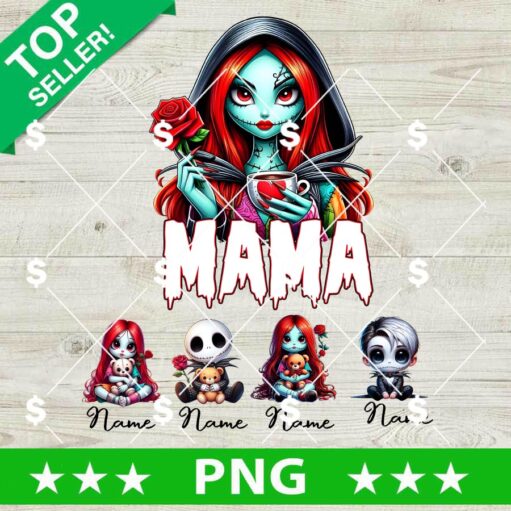 Sally Skellington Mama And Baby PNG