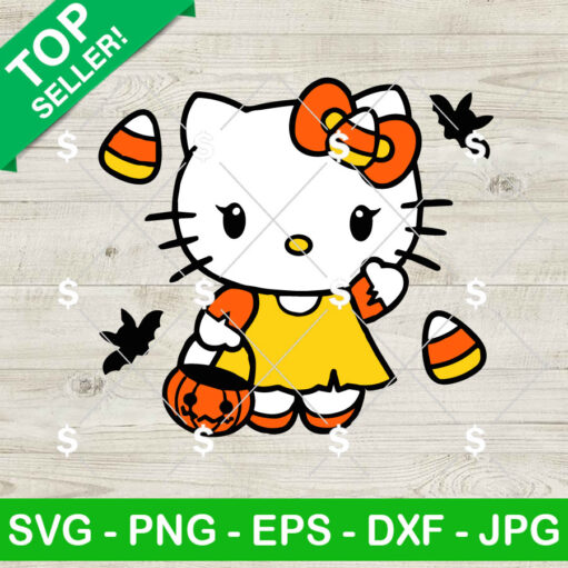 Hello Kitty Candy Cane SVG