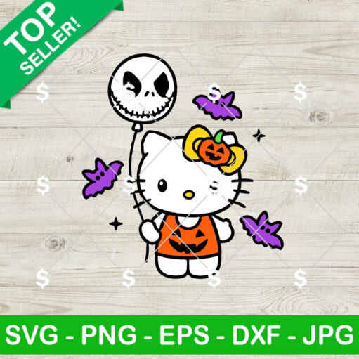 Hello Kitty Jack SKellington Balloon SVG