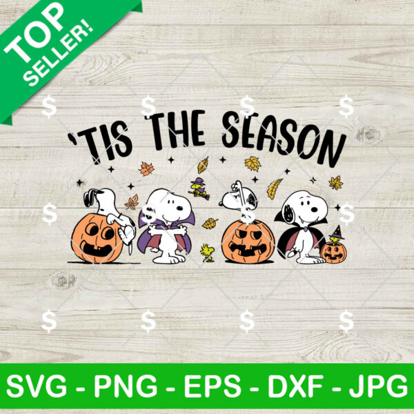 Snoopy Halloween Tis The Season SVG, Snoopy Halloween SVG, Snoopy Friends SVG