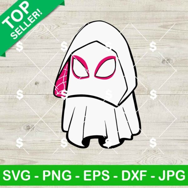 Spider Gwen Ghost Halloween SVG