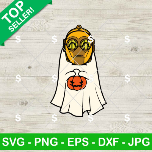 Star Wars C3po Ghost Halloween SVG