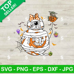 Star Wars Minnie Mouse BB8 Mummy Halloween SVG, Star Wars Mummy Halloween SVG, Star Wars Mickey Scary Balloon SVG