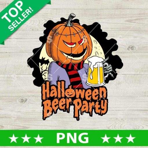 Halloween Beer Party Jack O Lantern PNG