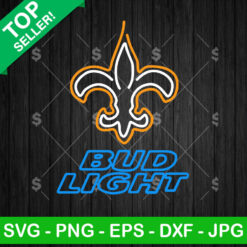 New Orleans Saints Bud Light Neon SVG, New Orleans Saints Football SVG, Bud Light Neon SVG