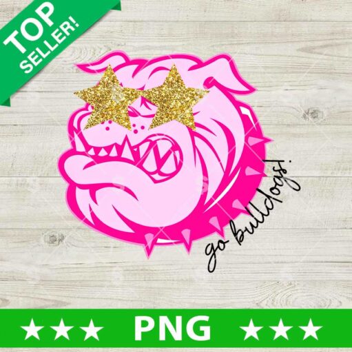 Go Bulldogs Logo Pink PNG