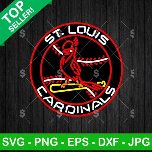 St Louis Cardinals Neon Logo SVG