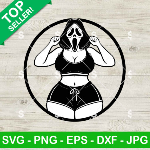 Ghostface Scream Chubby Girl SVG