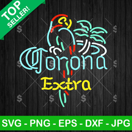 Corona Extra Logo Neon Style SVG