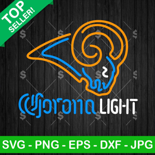 Los Angeles Rams Corona Light Neon SVG