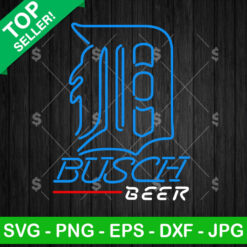 Detroit Lions Busch Beer Neon Logo SVG