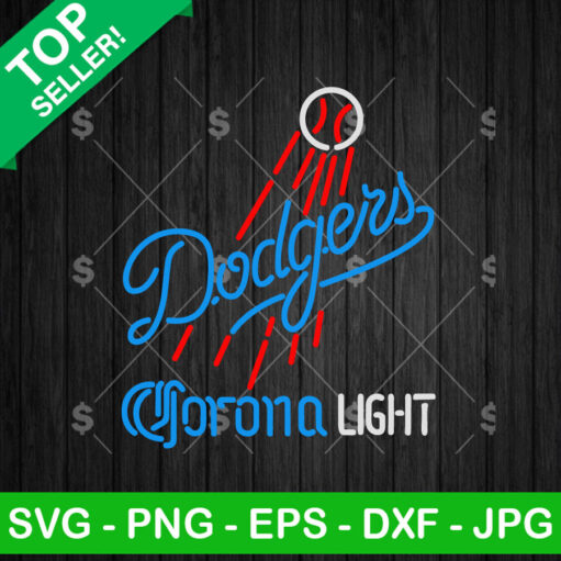 Dodgers Corona Light Neon Logo SVG