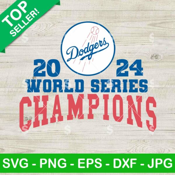 LA Dodgers World Series Champions SVG, Dodgers Champions 2024 SVG, Los Angeles Dodgers World Series SVG PNG