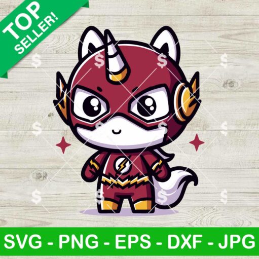 Unicorn Flash Super Heroes SVG