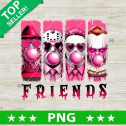 Horror Characters Blow Bubbles PNG, Pink Horror Movies PNG, Horror Halloween Sublimation PNG