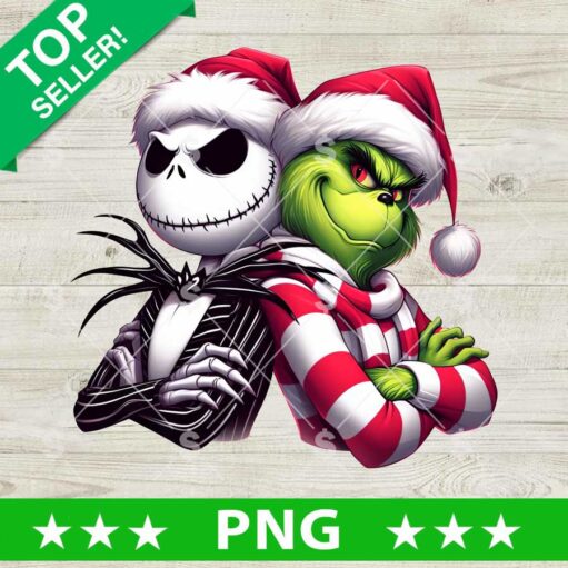 Jack Skellington And Grinch Christmas PNG