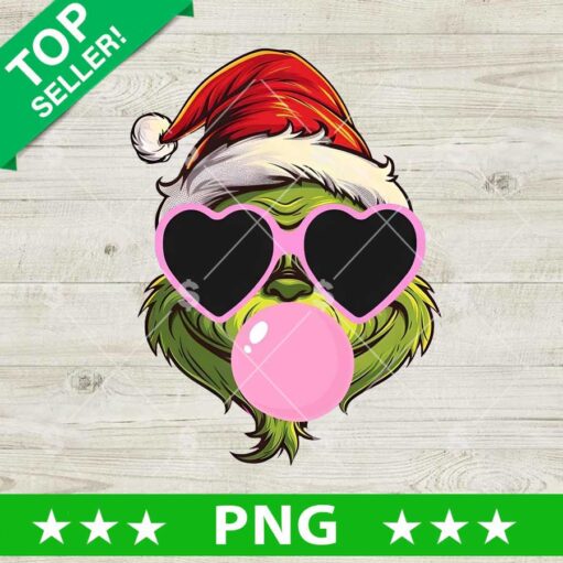 Grinch Blow Bubbles Christmas PNG