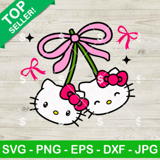 Hello Kitty Coquette Cherry SVG